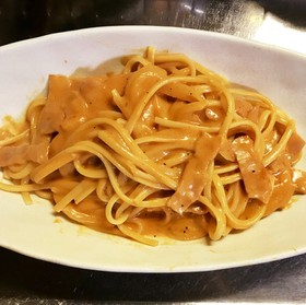 トマジューで簡単濃厚トマトクリームパスタ