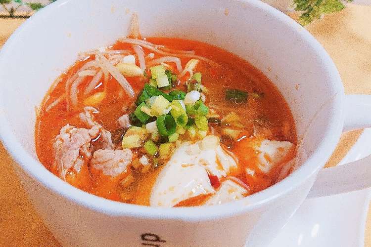 豆もやしと豆腐の激辛スープ 唐からし族 レシピ 作り方 By とまとママ クックパッド 簡単おいしいみんなのレシピが352万品
