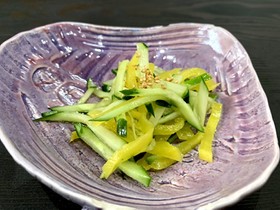 きゅうりとたくわんで簡単ナムル