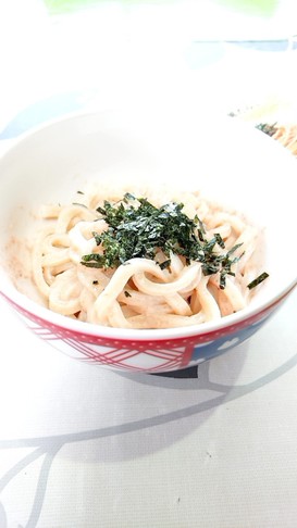 【5分でできる】簡単たらこうどん