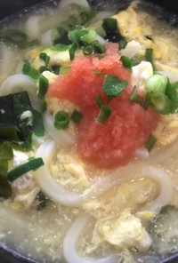 明太あんかけうどん