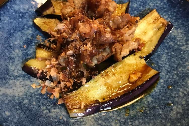 ナスのシギ焼きのカリカリ豚バラ乗せ レシピ 作り方 By コロンブスの卵 クックパッド 簡単おいしいみんなのレシピが354万品