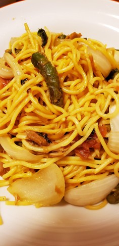 ツナ缶のパスタ