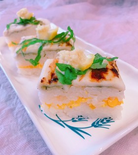 焼き穴子の押し寿司 生姜醤油で!