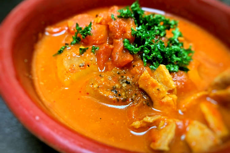 超簡単美味 たまねぎトロトロトマトスープ レシピ 作り方 By Zyna クックパッド 簡単おいしいみんなのレシピが355万品