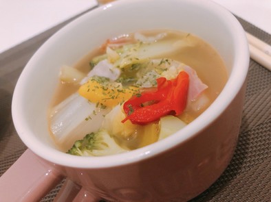 簡単！時短！野菜たっぷり彩りスープの写真