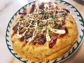 豆腐と長芋の極厚ふわふわお好み焼き