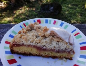 ルバーブ クランブル ケーキ