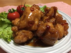 我が家流♡タレ漬け鶏唐揚げ(甘酢風)