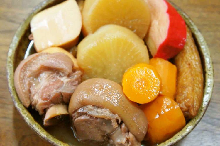 てびち 豚足 入り沖縄風味しみしみおでん レシピ 作り方 By おでのおでん クックパッド 簡単おいしいみんなのレシピが365万品