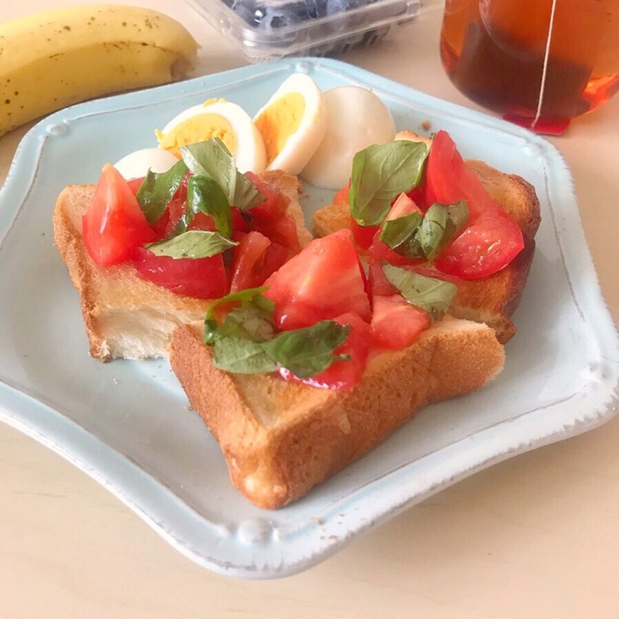 トーストアレンジ★食パンでブルスケッタの画像