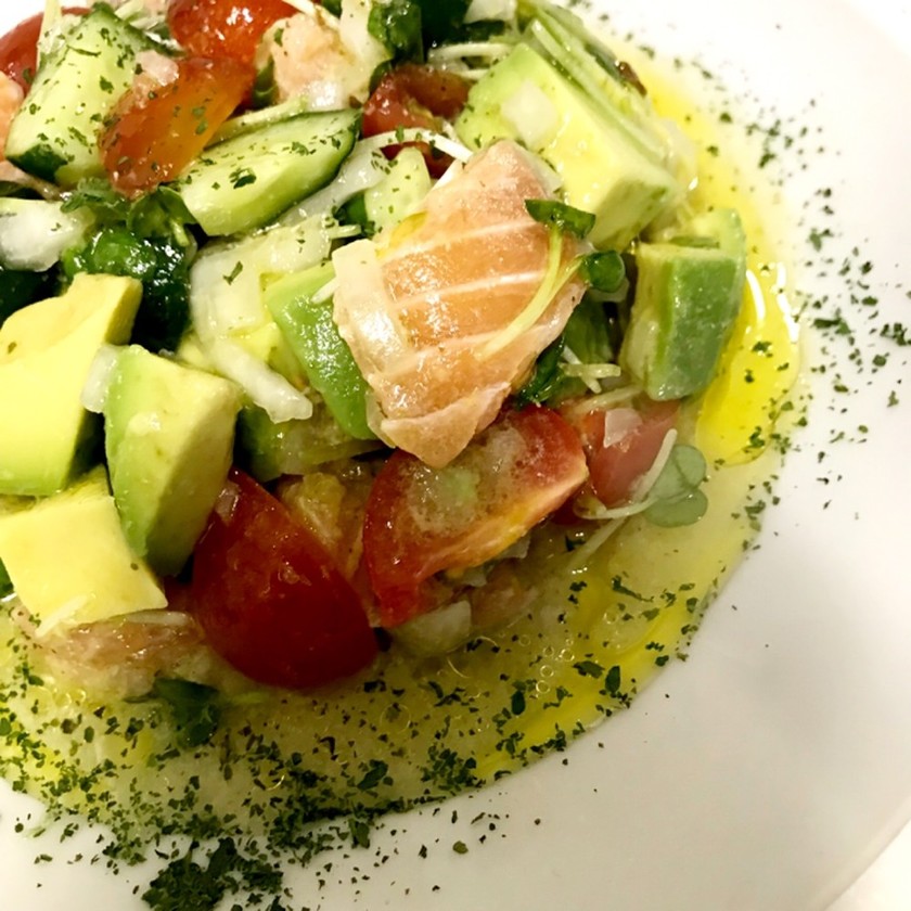 サーモンのセビーチェ スイートコーンビネグレット添え レシピ