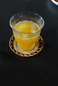 オレンジ&三つ矢サイダーのジュース