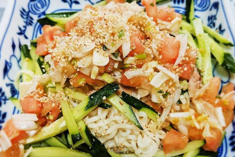 夏は簡単サラダ麺はいかが レシピ 作り方 By ゆっずぽん クックパッド 簡単おいしいみんなのレシピが352万品