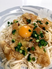 簡単! ぶっかけきつね温うどんの写真