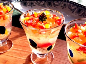 パーティ料理♪野菜コンソメスープジュレ♡