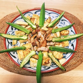 解凍豆腐と豚肉の炒め物