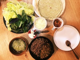 手巻き寿司感覚で、トルティーヤ wrap