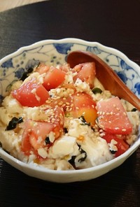 ★スプーンで食べる★トマトと豆腐のサラダ