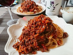 合挽き肉で✩ボロネーゼ