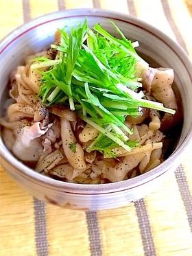 豚しゃぶ☆きのこあんかけ丼