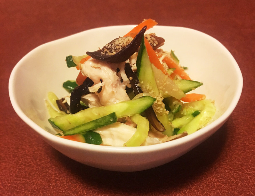 夏野菜とキクラゲの麹ナムルの画像