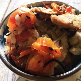 ミニトマト大量消費 ピラフ風炊き込みご飯