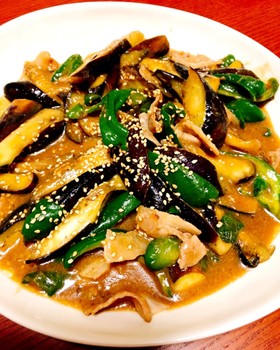ナスと豚肉の味噌炒め