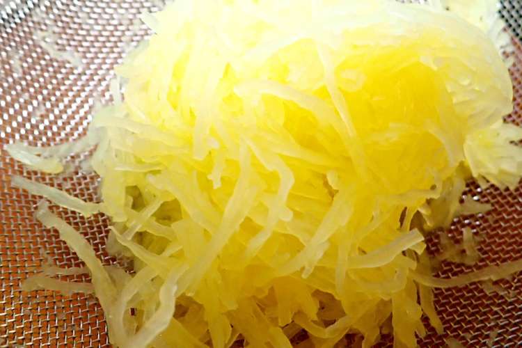 金糸瓜 そうめんカボチャ の茹でかた レシピ 作り方 By Lliachloe クックパッド