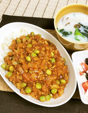 レンジで10分簡単キーマカレー