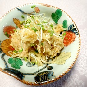 そうめんカボチャと竹輪のポン酢和え