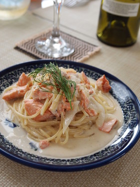 絶品! サーモンクリームパスタ ♪