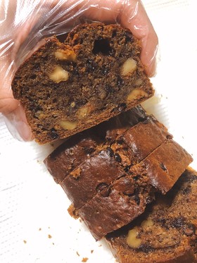 ヘルシーバナナチョコクルミパウンドケーキ