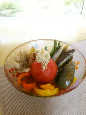 夏野菜で大人の揚げびたし♪