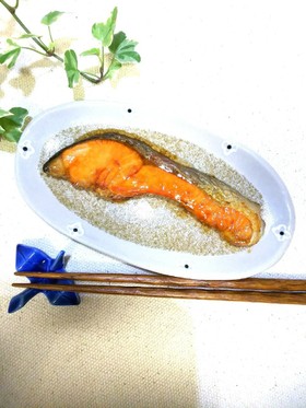塩鮭の照り焼き。:*:★