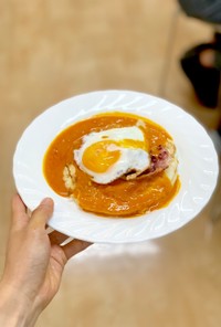 ふわふわパターカレーパンケーキ