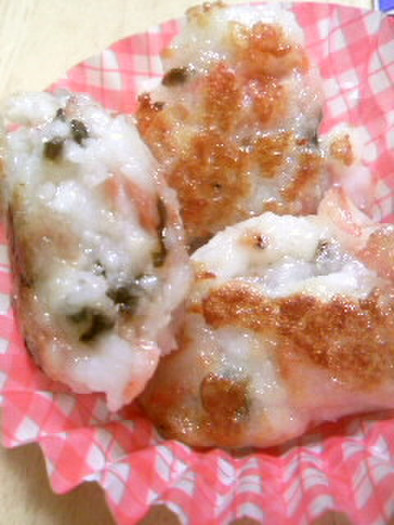 お弁当に❤はんぺん焼（桜エビ＆塩昆布）の写真