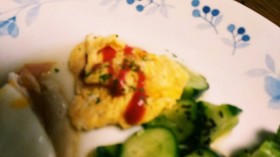 バター味スクランブルeggにケチャップ➕