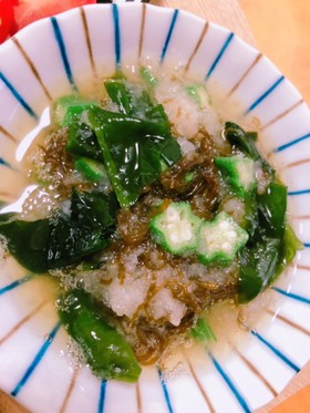 セブンのおくらのネバとろサラダ風♡