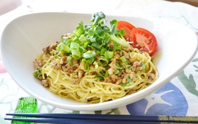 家庭で作る、汁なし坦々麺♪