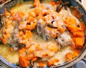 豆腐と残りご飯でドリア風にしました