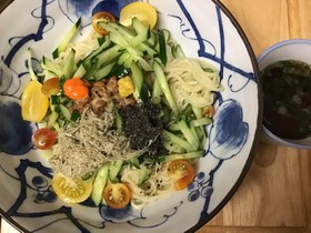 納豆で中華そば風つけ麺