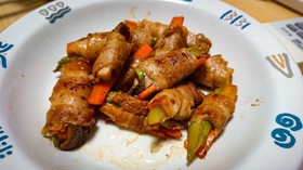 弁当・おかずに!彩り野菜の豚肉巻き