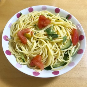 さっぱり梅の冷製パスタ★