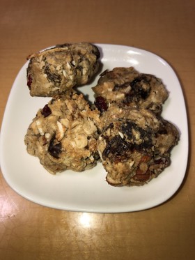 おからパウダードライフルーツのクッキー