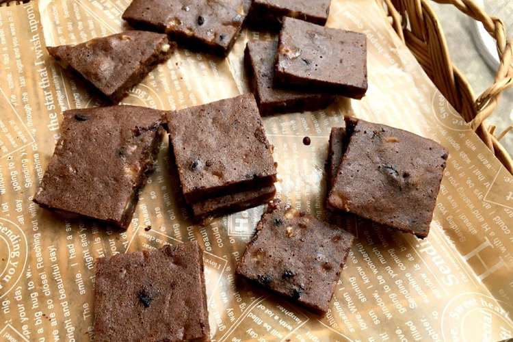 シンプル 米粉のチョコバナナブラウニー レシピ 作り方 By あきのぶどう クックパッド