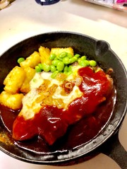 Wガーリックのチーズポークステーキの写真
