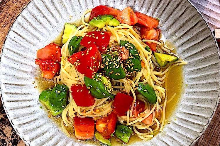 トマトとアボカドのサラダパスタ レシピ 作り方 By リエcafe クックパッド 簡単おいしいみんなのレシピが352万品