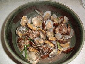 あさりの酒蒸し・台湾風