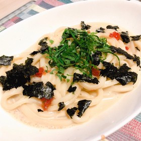混ぜるだけ☆クリームたらこうどん